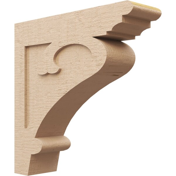 Ekena Millwork 6"W x 24"D x 24"H Thin Mayflower Rough Cedar Woodgrain TimberThane Corbel, Primed Tan CORUR06X24X24MAYRCPR - main